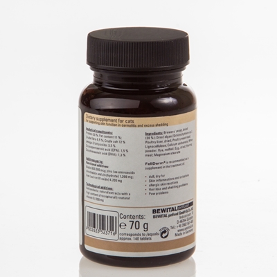 تصویر قرص مکمل FeliDerm مخصوص تقویت پوست و جلوگیری از ریزش مو گربه AniVital مدل Feli Derm - بسته 70 گرمی