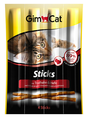 تصویر استیک تشویقی بوقلمون Gimcat - بسته 4 عددی