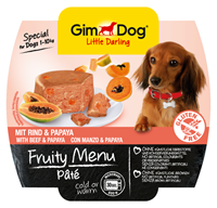 تصویر کنسرو Gimdog Fruity Menu حاوی گوشت گوساله و پاپایا