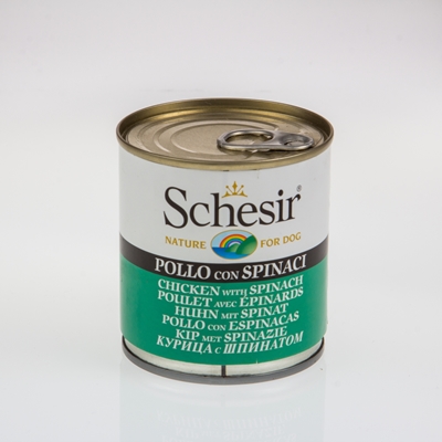 تصویر کنسرو مرغ با اسفناج Schesir