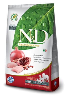 تصویر غذای خشک N&D بدون غلات مخصوص سگ بالغ همه نژاد ها حاوی مرغ و انار - 2.5 کیلوگرمی MEDIUM