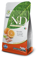 تصویر غذای خشک N&D بدون غلات مخصوص گربه بالغ حاوی ماهی کد و پرتغال - 1.5 کیلوگرم