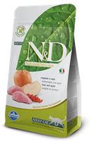 تصویر غذای خشک N&D بدون غلات مخصوص گربه بالغ حاوی گوشت گراز و سیب 300 گرم