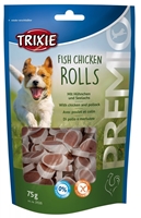 تصویر غذای تشویقی سگ Trixie مدل Fish Chicken Rolls با طعم مرغ و ماهی پولوک