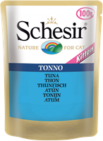 تصویر پوچ بچه گربه Schesir با طعم ماهی تن - 100 گرم