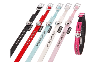 تصویر گردنبند نگین دار گربه با رنگ سفید Karlie Flamingo مدل آلپ - 1.1*30 cm