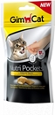 تصویر غذای تشویقی مغزدار  GimCat مدل Nutri Pockets با طعم پنیر و تورین