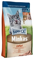 تصویر غذای خشک گربه بالغ Happy Cat مدل Minkas با طعم طیور، ماهی و گوشت بره - 4 کیلوگرم
