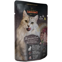 تصویر پوچ مخصوص گربه بالغ Leonardo تهیه شده از گوشت خرگوش و کرنبری - 85 گرم