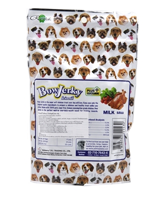 تصویر غذای تشویقی سگ Rena مدل BowJerky با طعم شیر - 250 گرمی