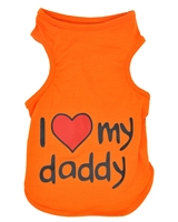 تصویر لباس سگ و گربه با طرح I Love my Daddy سایز L