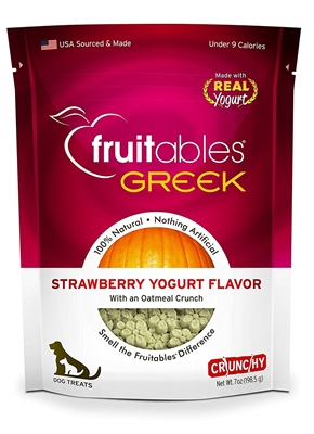 تصویر تشویقی مخصوص سگ Fruitables مدل Greek با طعم توت‌فرنگی و ماست