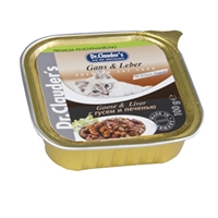 تصویر خوراک کاسه ای مخصوص گربه Dr.Clauder's تهیه شده از جگر و گوشت غاز - 100 گرم