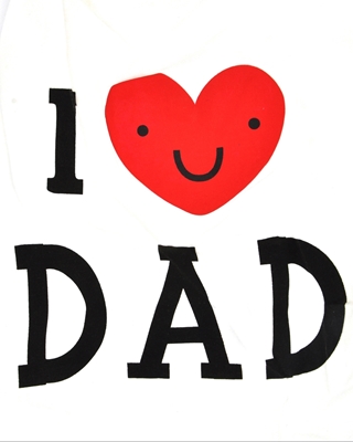 تصویر لباس سگ و گربه با I Love My Dad همراه قلب سایز S
