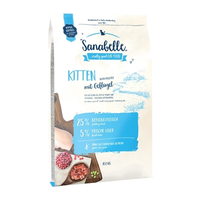 تصویر غذای خشک Sanabelle مدل Kitten مخصوص بچه گربه - 2 کیلوگرم