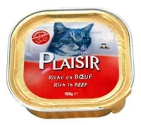 تصویر  خوراک کاسه ای Plaisir با طعم گوشت 100گرمی