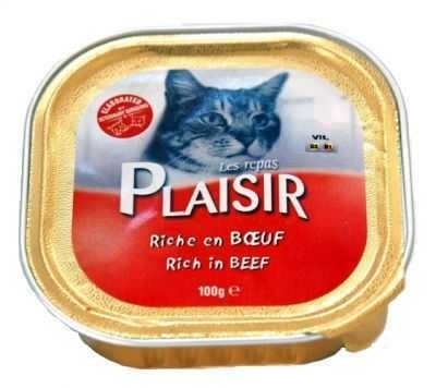 تصویر  خوراک کاسه ای Plaisir با طعم گوشت 100گرمی