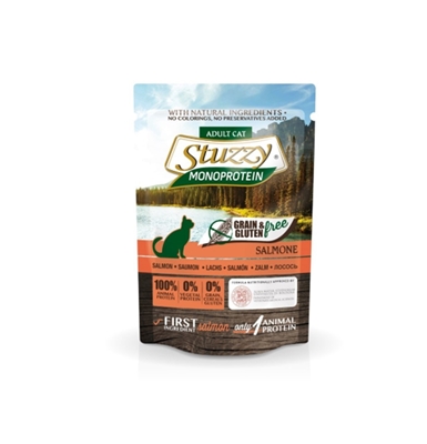 تصویر  کنسرو ماهی سالمون stuzzy مدل Monoprotein  مخصوص گربه - 85 گرم