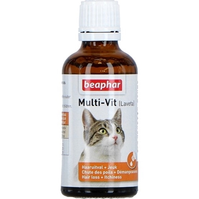 تصویر  شربت مولتی ویتامین ,و تورین Beaphar  مدل Multi-Vit مخصوص گربه - 50mil
