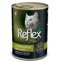 تصویر  کنسرو گربه +Reflex با طعم بوقلمون و اردک 400 گرم