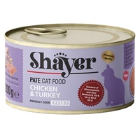 تصویر  کنسرو Shayer مخصوص گربه با طعم مرغ و بوقلمون - 200 گرم