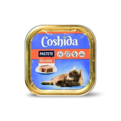 تصویر  ووم مخصوص گربه Coshida تهیه شده از مرغ  - 100 گرم