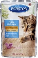 تصویر  پوچ  Winston تهیه شده از گوشت مرغ و جگر در ژله  مخصوص گربه - 100 گرم