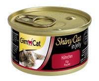 تصویر  کنسرو Gimcat مخصوص گربه مدل Shiny Cat تهیه شده گوشت مرغ - 70 گرم