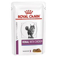تصویر  پوچ مخصوص گربه Royal Canin مدل Renal  مناسب برای درمان مشکلات کلیوی تهیه شده از مرغ - 85 گرم