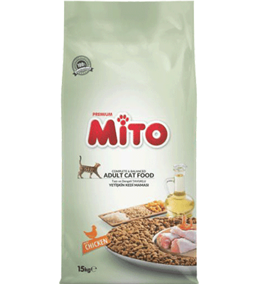 تصویر  غذای خشک Mitoمخصوص گربه بالغ تهیه شده از مرغ-15کیلوگرم