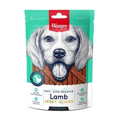 تصویر  تشویقی Wanpy مدل Lamb Jerky Slices مخصوص سگ-100گرم