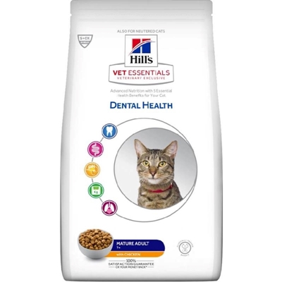 تصویر  غذای خشک Hills مدل Dental health مخصوص گربه تهيه شده از مرغ - 1.5 کیلوگرم