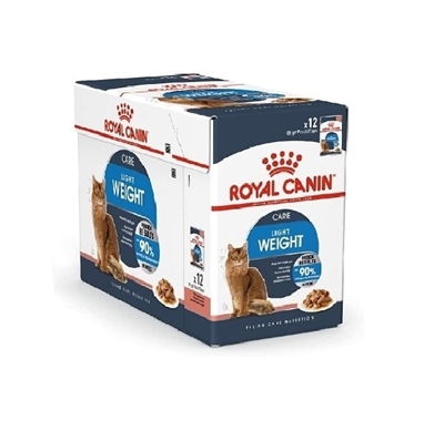 تصویر  پوچ رژیمی Royal canin مدل Light Weight مخصوص گربه تهیه شده از تکه های گوشت در سس گوشت - 85گرم