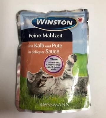 تصویر  پوچ Winston تهیه شده از گوشت گوساله و بوقلمون در سس-100گرم