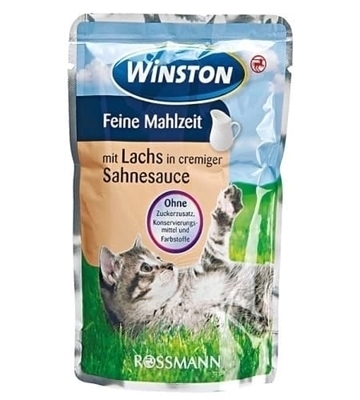 تصویر  پوچ  Winston تهیه شده ازماهی و نعنا مخصوص گربه - 100 گرم