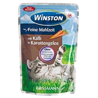 تصویر  پوچ Winston تهیه شده از گوشت بره وهویج مخصوص گربه - 100 گرم
