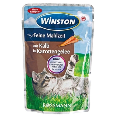 تصویر  پوچ Winston تهیه شده از گوشت بره وهویج مخصوص گربه - 100 گرم