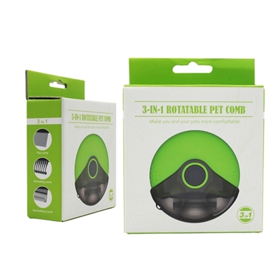تصویر  کیت ارایشی 3 کاره مدل IN3-1 Rotatable Pet Comb چرخشی مخصوص حیوانات