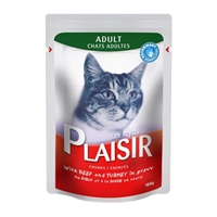 تصویر  پوچ Plasir مخصوص گربه،تهيه شده از گوشت بوقلمون در سس - 100گرم