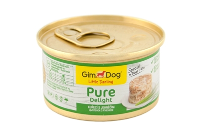 تصویر  كنسرو چانكی Gimdog مخصوص سگ تهيه شده از گوشت مرغ وبره - 85 گرم