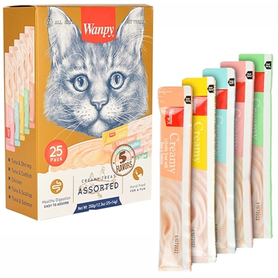 تصویر  بستنی Wanpy مخصوص گربه - 15 گرم