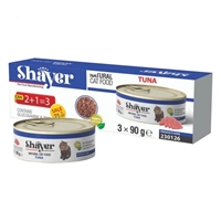 تصویر  پک سه عددی کنسرو Shayer مخصوص گربه تهيه شده از گوشت ماهی تن و برنج - 270 گرم