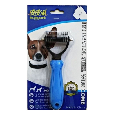 تصویر  برس گره باز کن دو طرفه Taotaopets مخصوص سگ و گربه - سایز کوچک