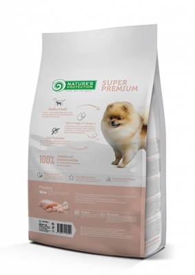 تصویر  غذای خشک Nature's Protection مدل Mini puppy مخصوص پاپی نژاد کوچک تهیه شده از طیور - 2 كيلوگرم