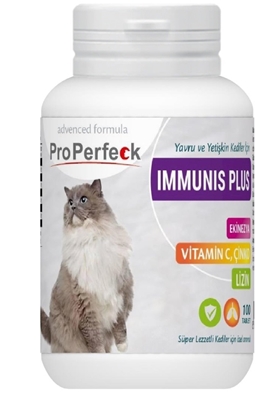 تصویر  قرص Pro perfeck تقويت كننده سيستم ايمنی بدن مخصوص كيتن و گربه بالغ 100 عددی - 50 گرم
