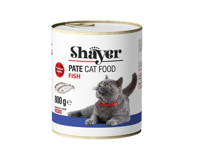 تصویر  كنسرو پته Shayer مخصوص گربه بالغ تهيه شده از ماهی - 800 گرم