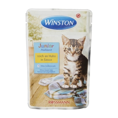 تصویر  پوچ Winston مخصوص كيتن تهيه شده از مرغ در سس - 100 گرم