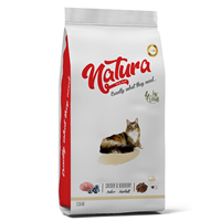 تصویر  غذای خشک Natura مدل Indoor & Hairball تهيه شده از مرغ و بلوبری و ذرت مخصوص گربه بالغ - 2/25 كيلوگرم