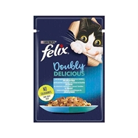تصویر  پوچ Felix تهيه شده از ماهی سالمون و ماهی ساردين در ژله - 85 گرم