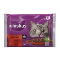 تصویر  پوچ Whiskas مدل multi pack تهیه شده از گوشت گوساله و مرغ مخصوص گربه بالغ - 85 * 4 گرم